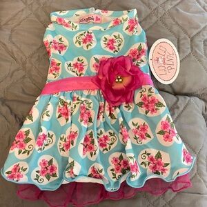 NWT Lulu Pink Floral Dress with Pink Accents